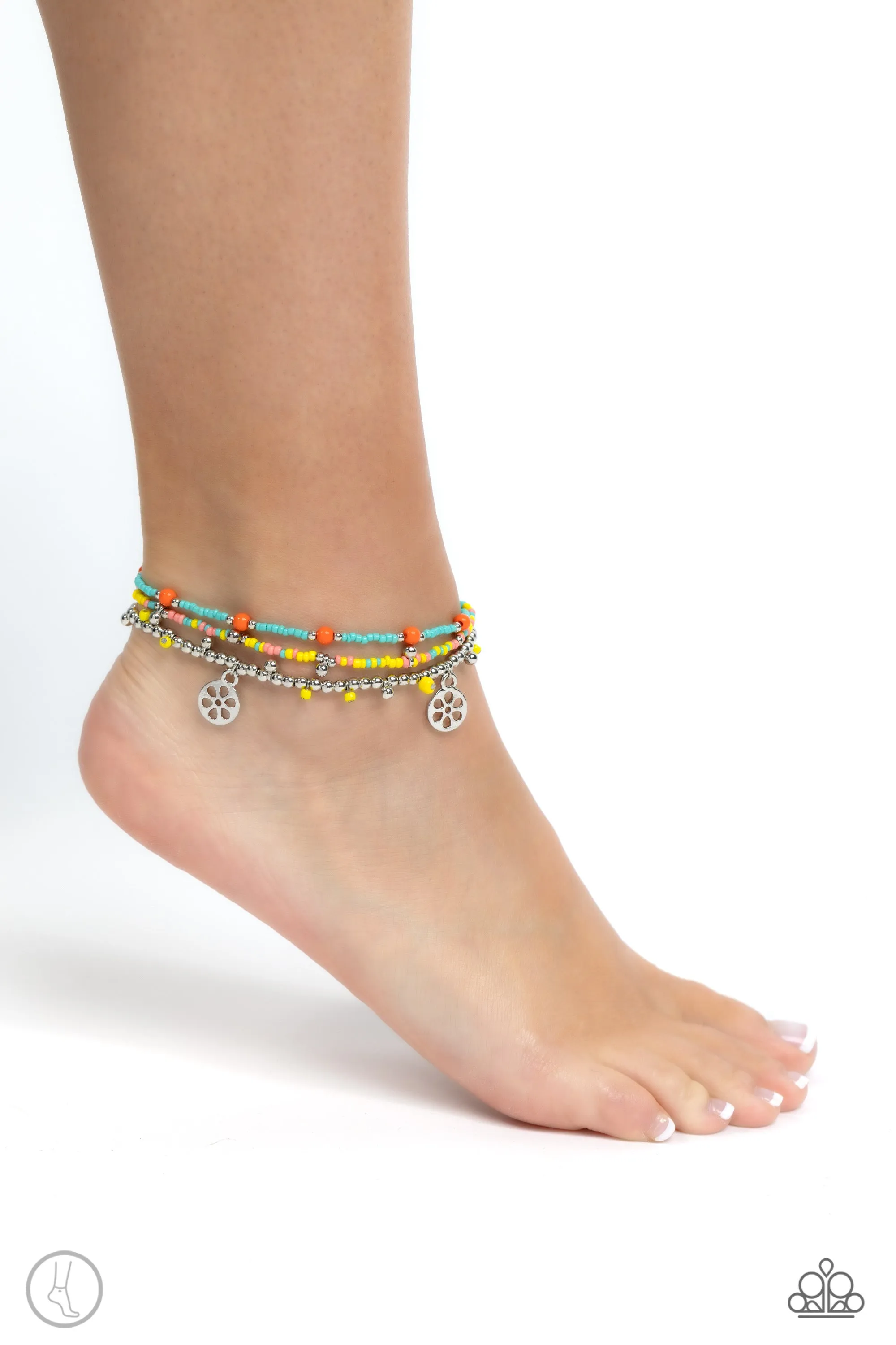 Surfing Safari - Blue Anklet - Paparazzi Accessories