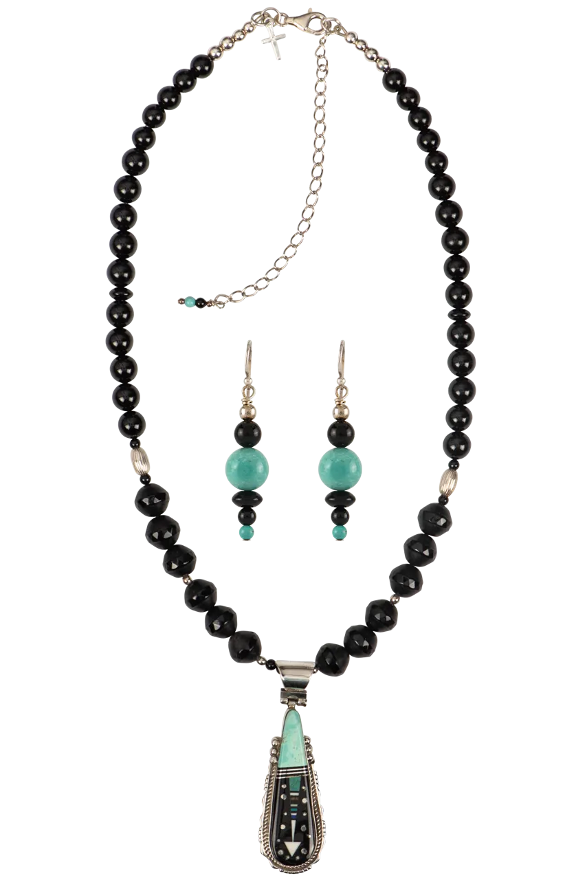 Sweet Tea Jewelry Turquoise Onyx Set