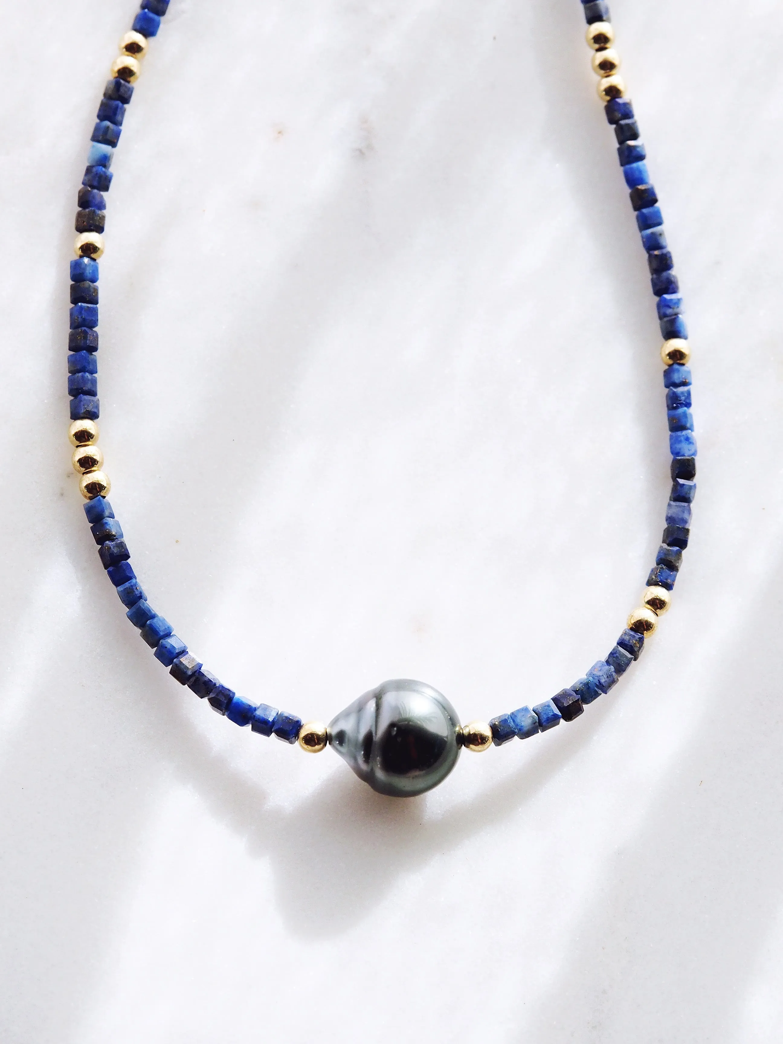 Tahitian Pearl and Gemstone Necklace - Iolana