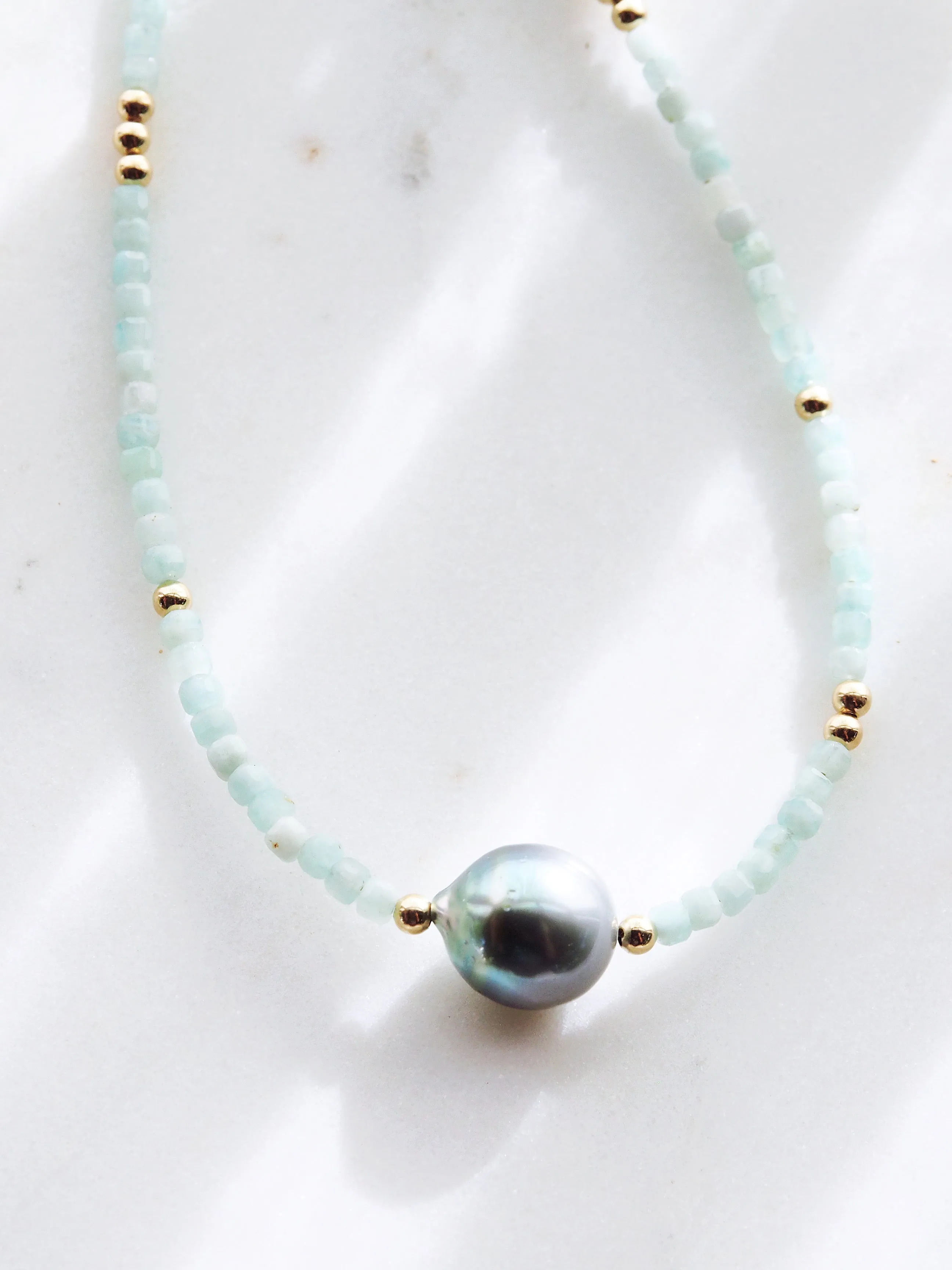 Tahitian Pearl and Gemstone Necklace - Iolana