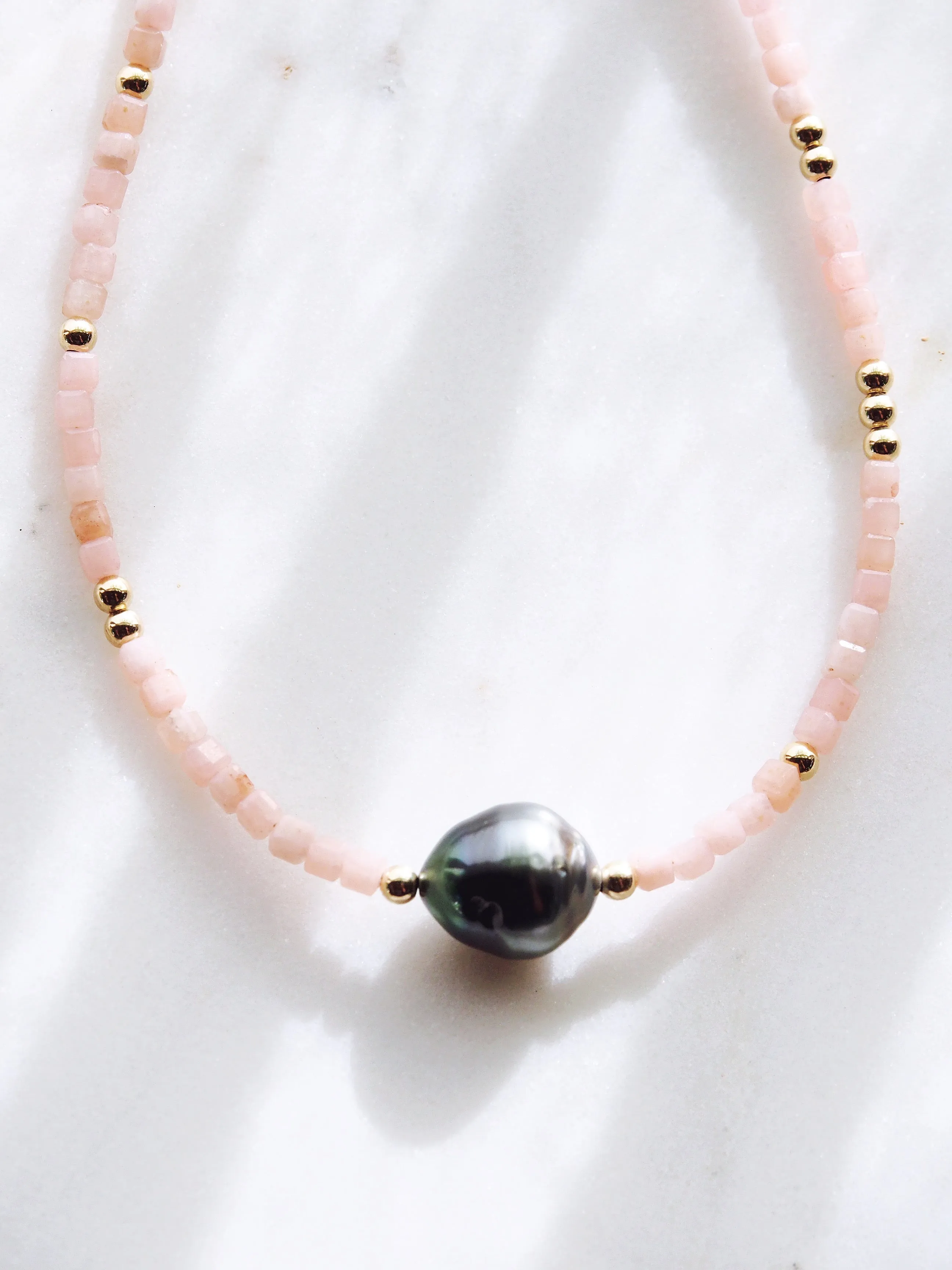 Tahitian Pearl and Gemstone Necklace - Iolana