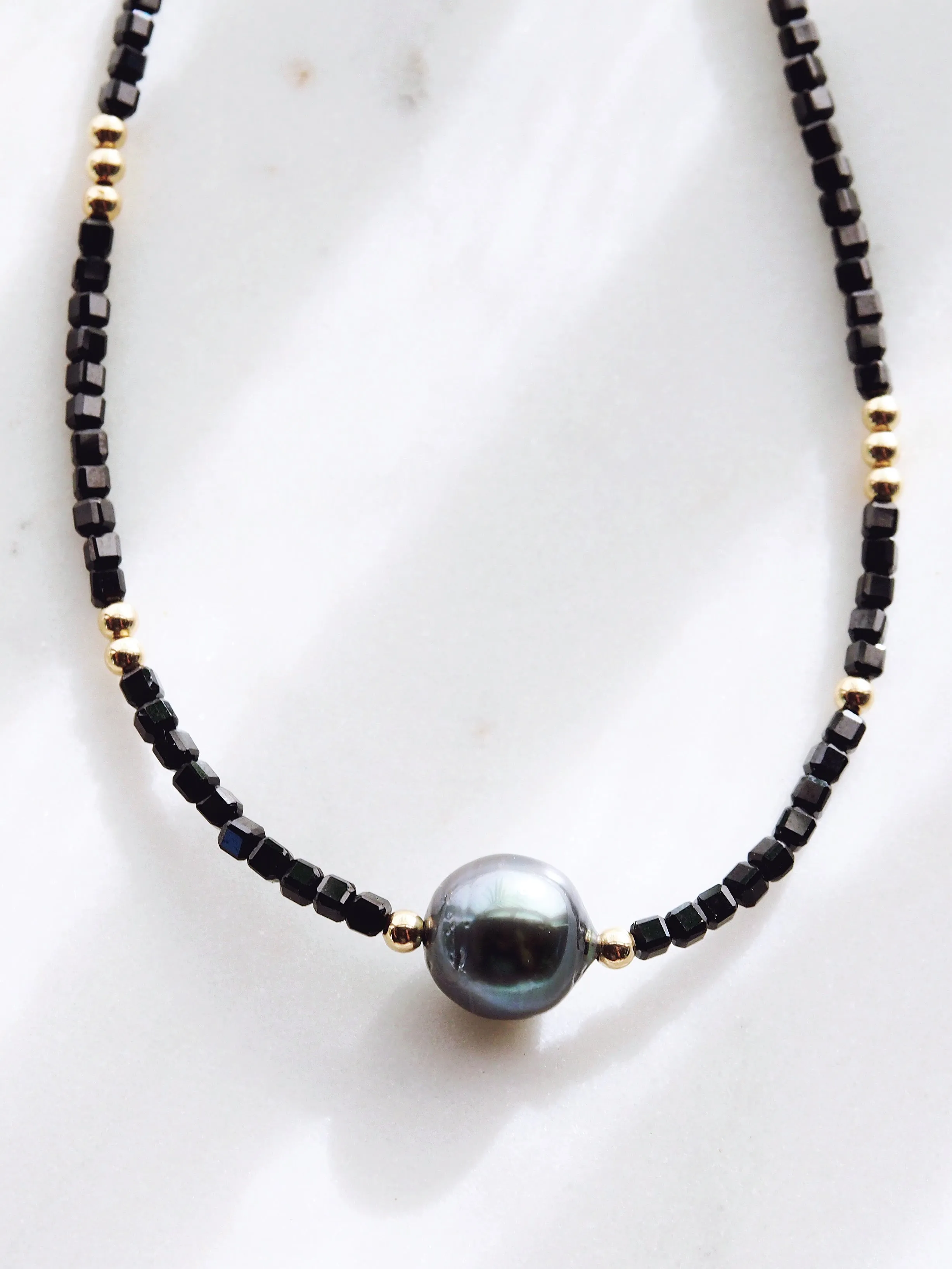 Tahitian Pearl and Gemstone Necklace - Iolana