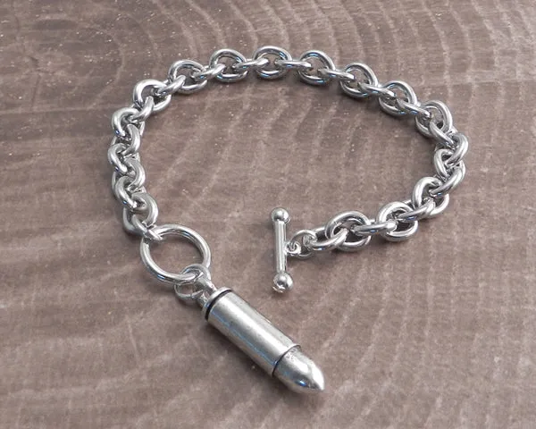 Teardrop Toggle Bracelet with Bullet