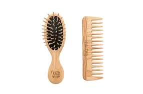 TEK Natural Travel Brush   Comb Set