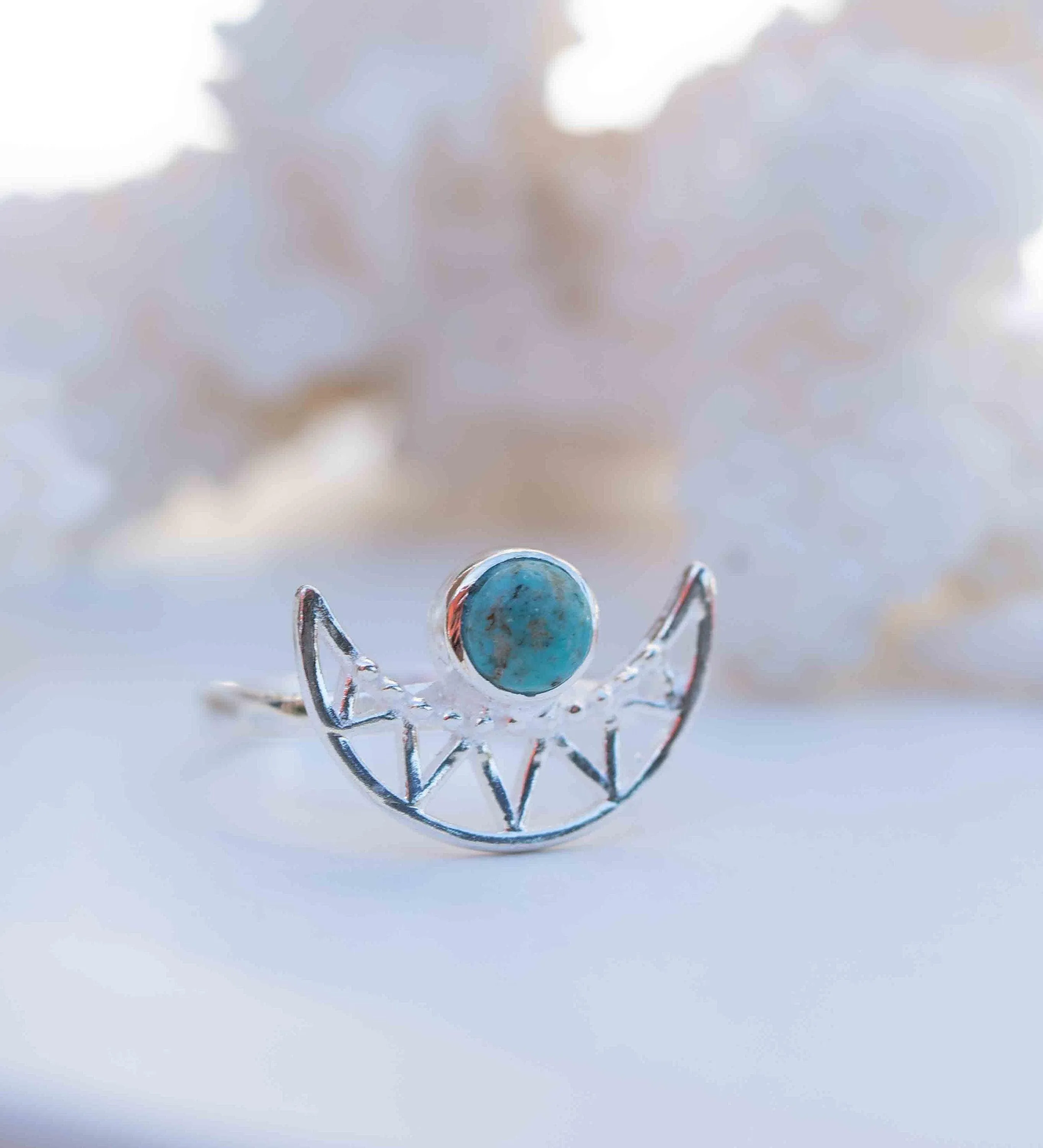 Thalita Ring ~ Turquoise ~ Sterling Silver 925 ~ MR295