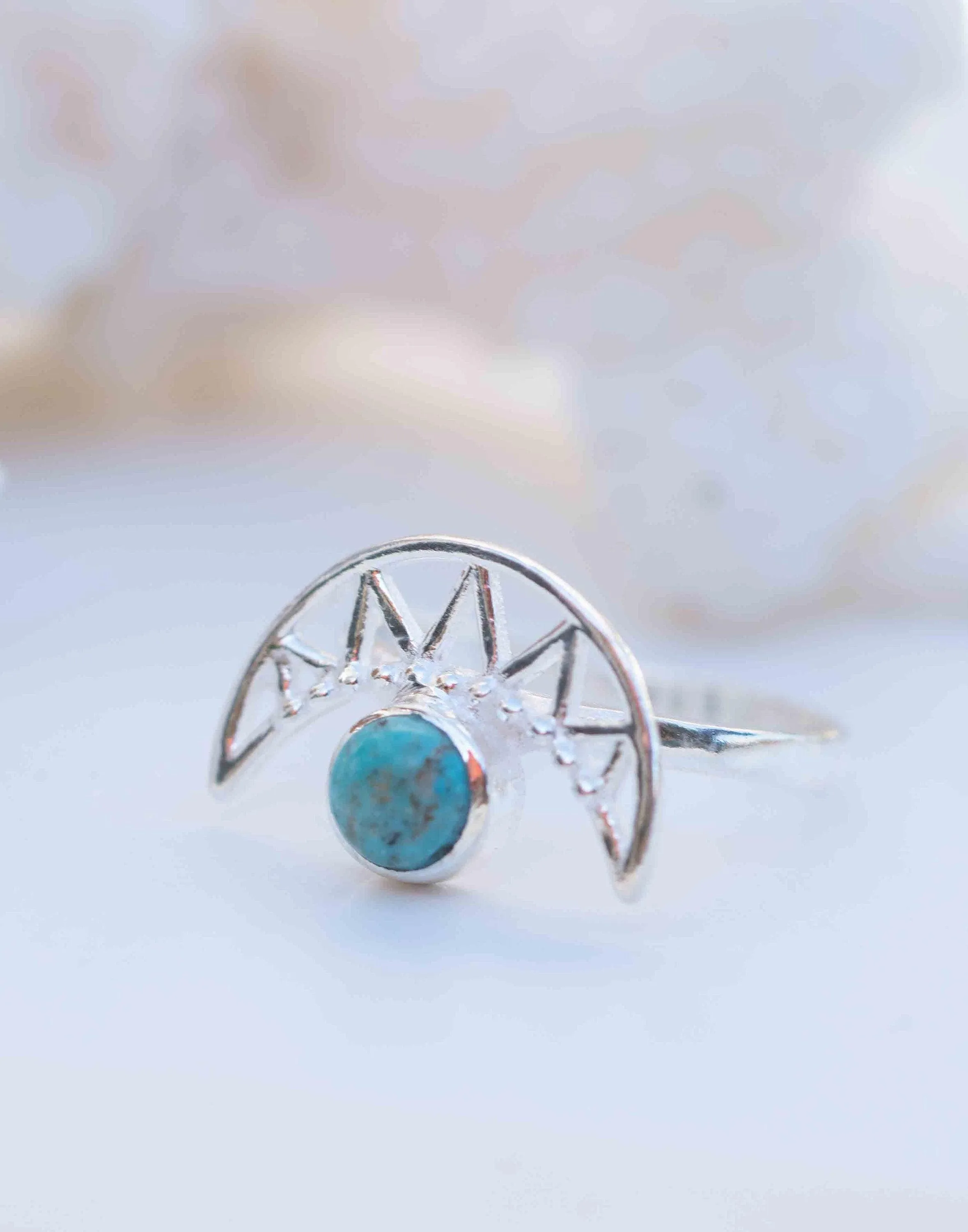 Thalita Ring ~ Turquoise ~ Sterling Silver 925 ~ MR295