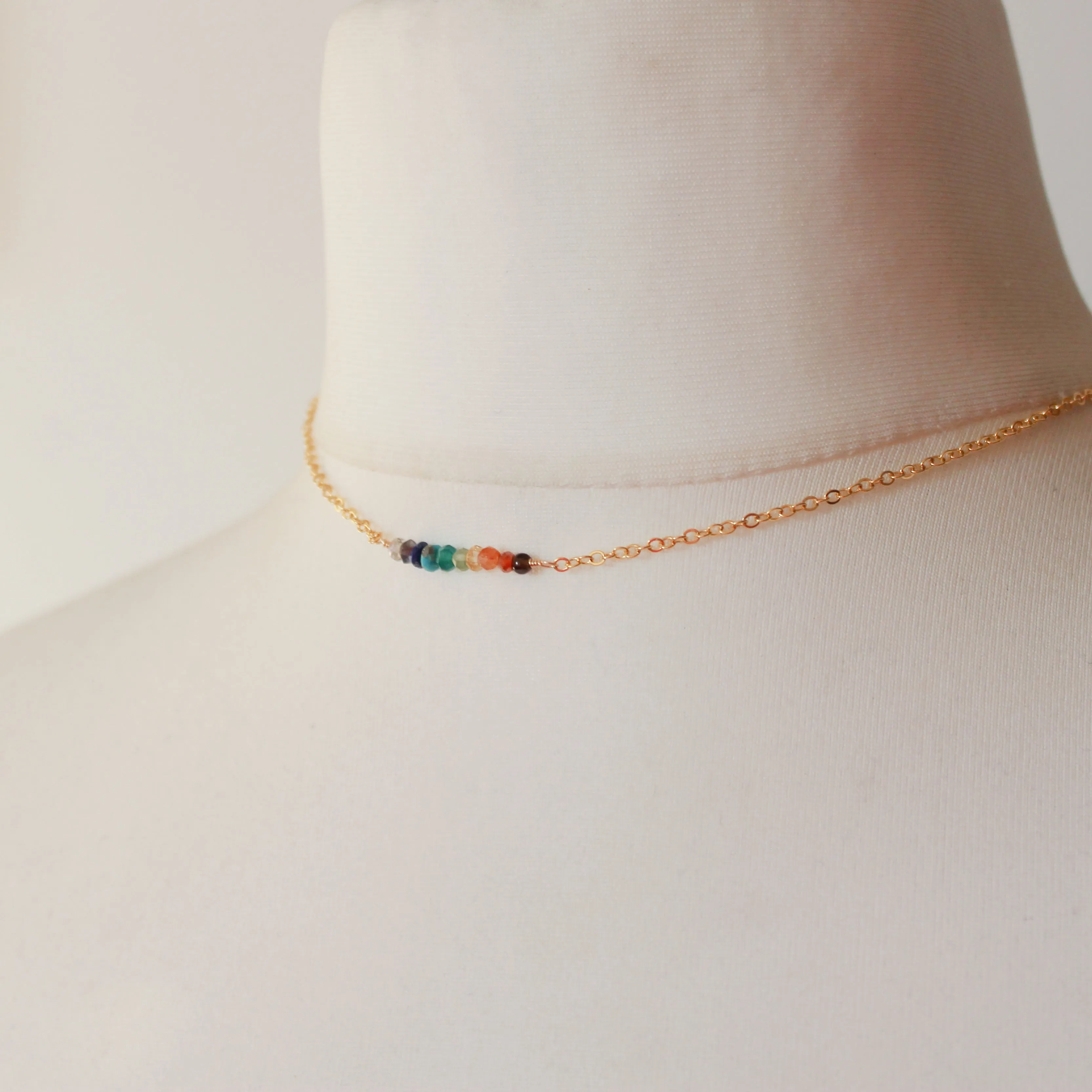 Tiny Bifrost Choker Necklace in Gold Plate