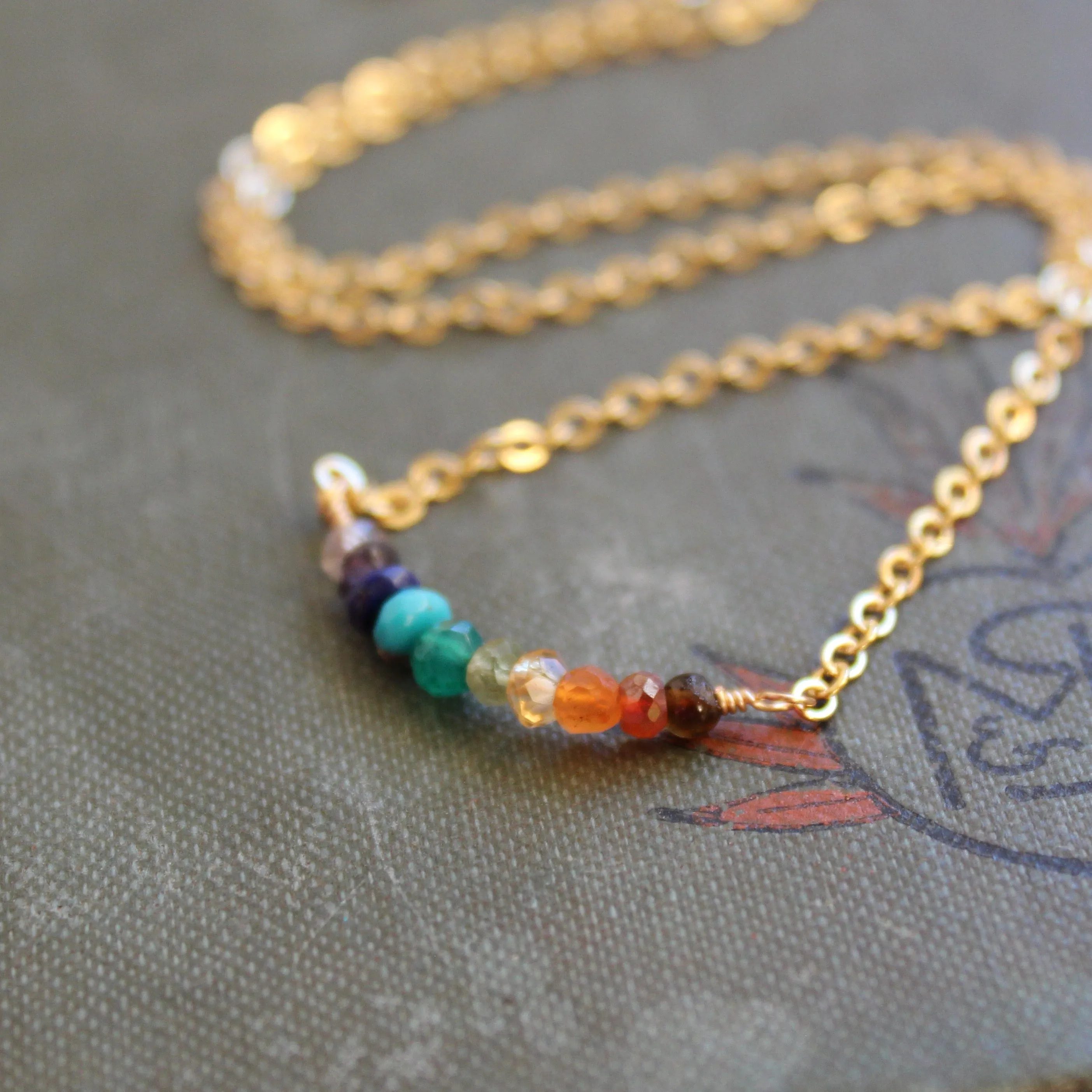 Tiny Bifrost Choker Necklace in Gold Plate