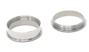 Titanium ring core with bevelled edge & screw fitment (9mm - 6mm groove)