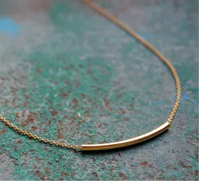 'tubular bar' necklace | 24k gold-plated