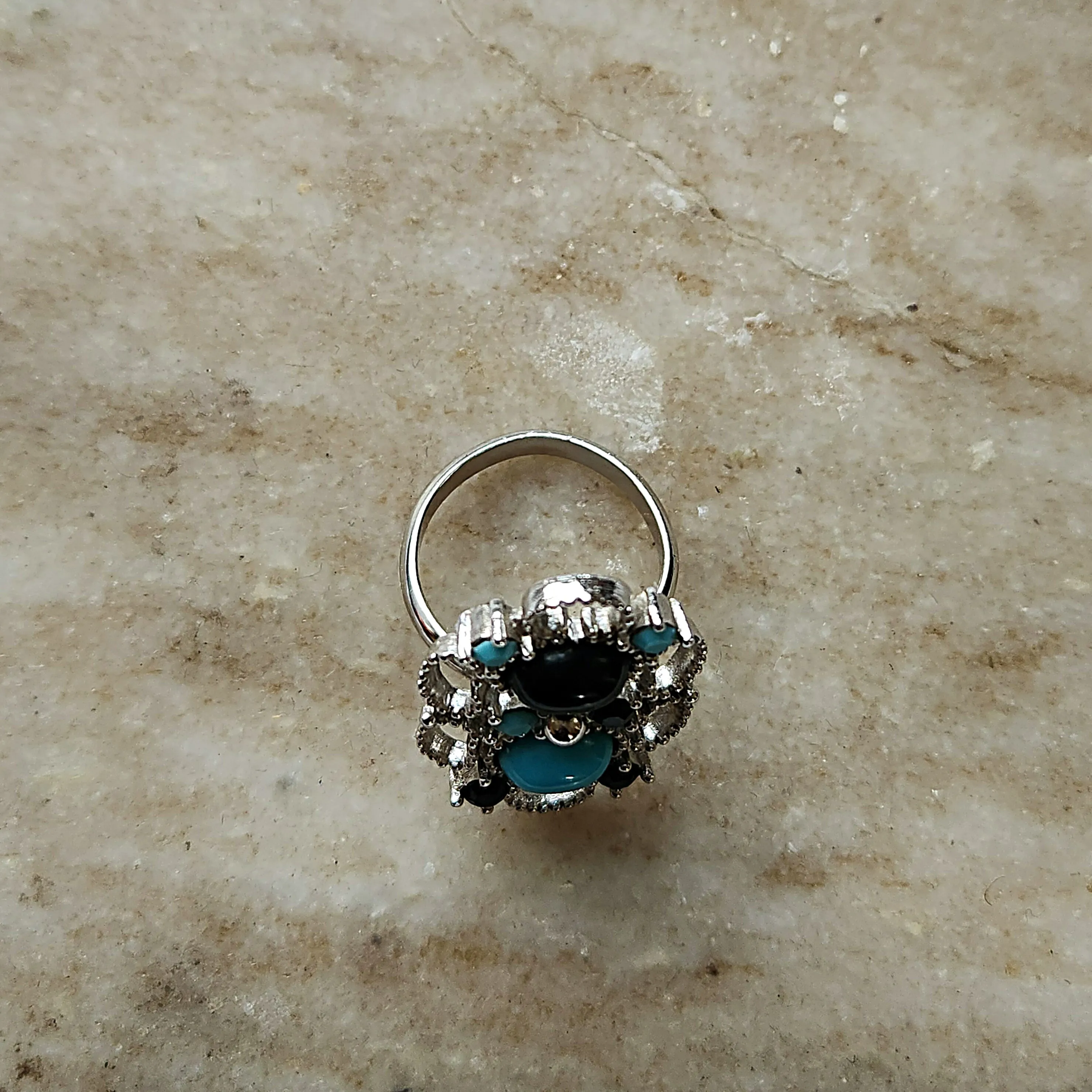 Turquoise Swirl Love Ring