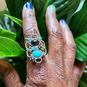 Turquoise Swirl Love Ring