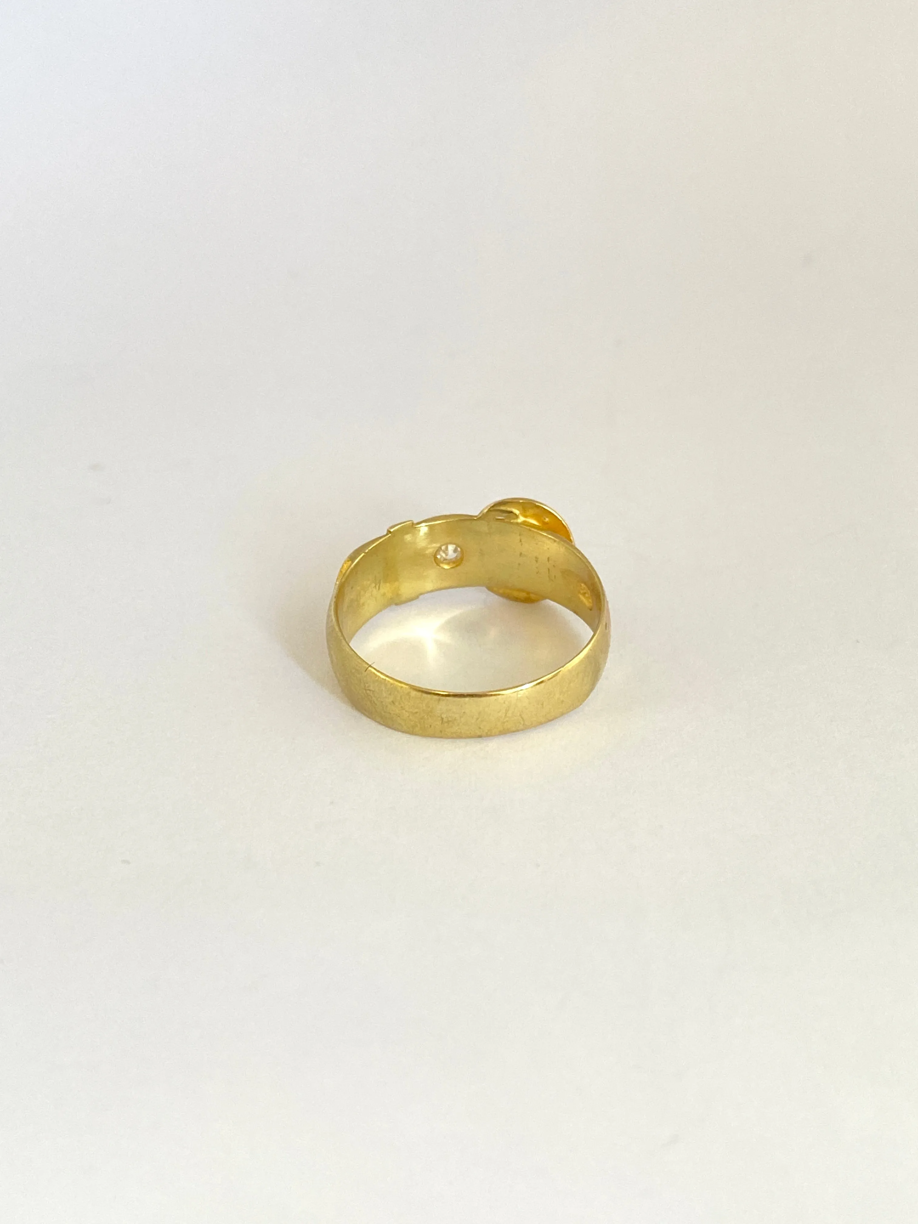 Unique, 18ct Gold, Victorian, Rose Cut Diamond, Hallmarked 18ct Gold, Chester and 1898