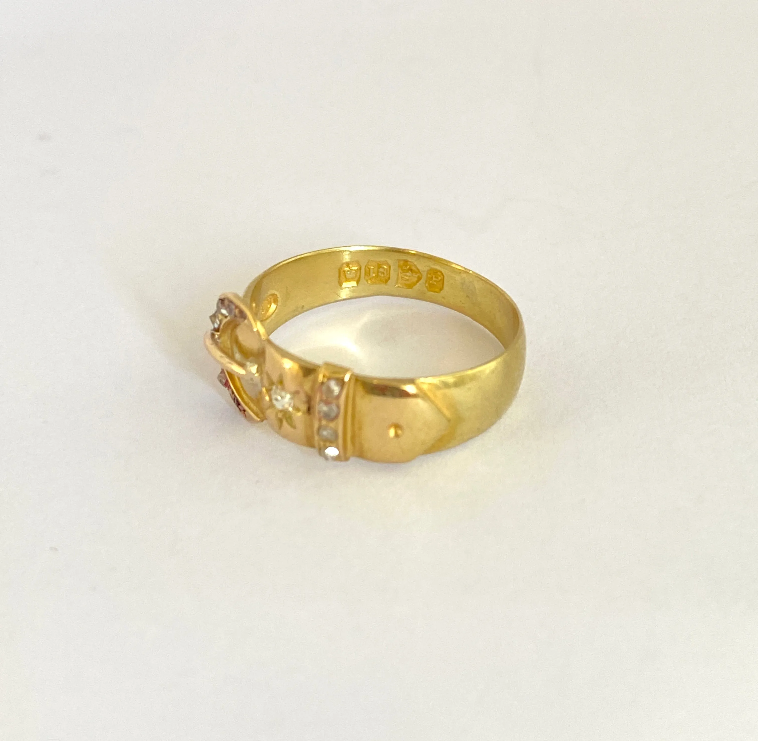 Unique, 18ct Gold, Victorian, Rose Cut Diamond, Hallmarked 18ct Gold, Chester and 1898