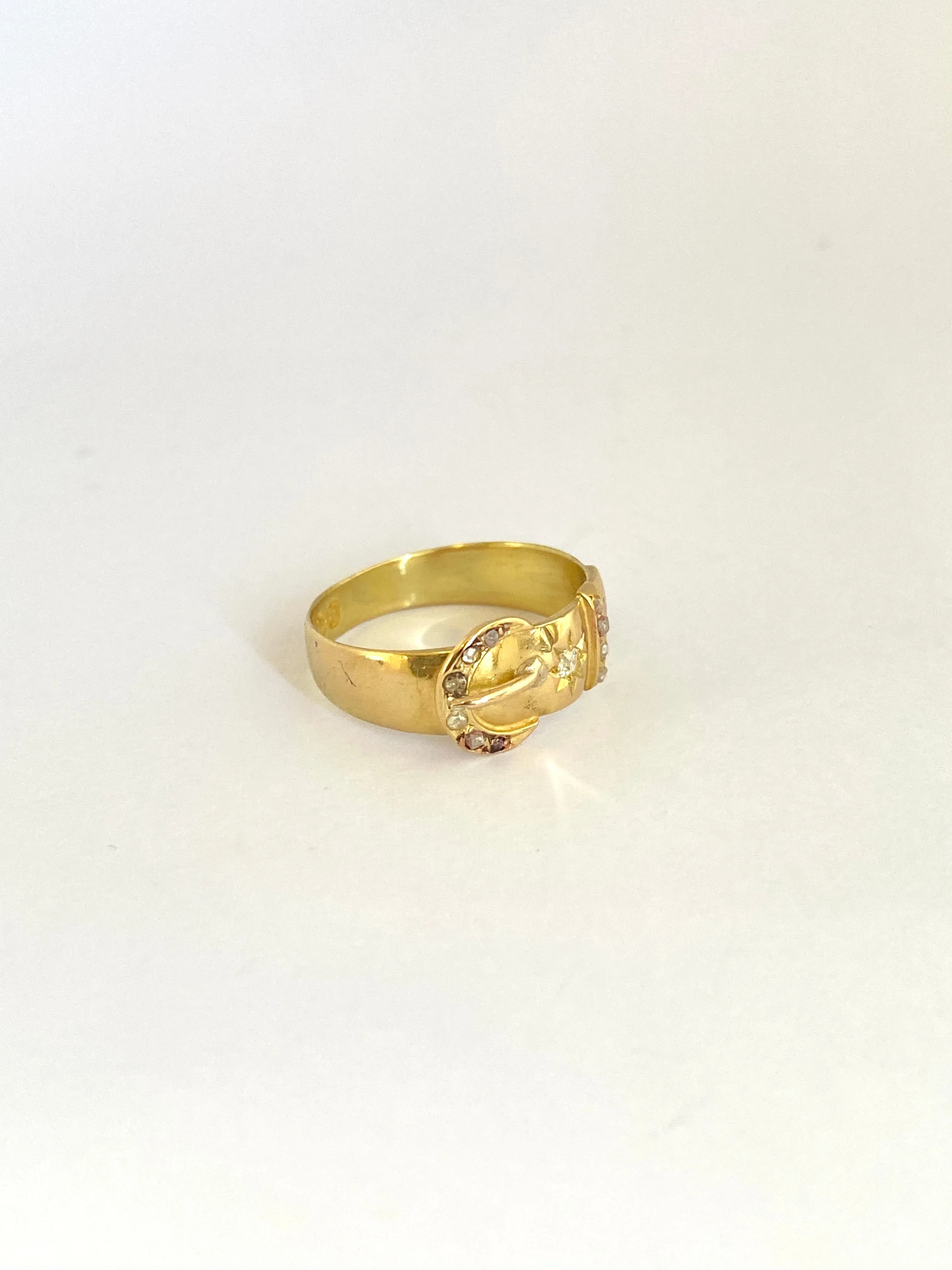 Unique, 18ct Gold, Victorian, Rose Cut Diamond, Hallmarked 18ct Gold, Chester and 1898