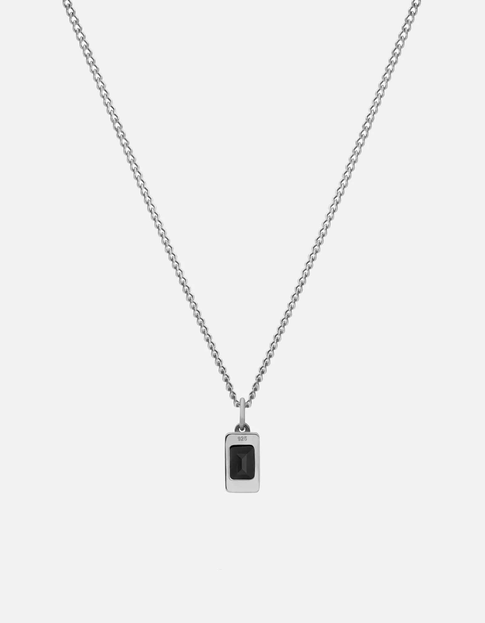 Valor Onyx Necklace, Sterling Silver