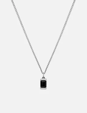 Valor Onyx Necklace, Sterling Silver