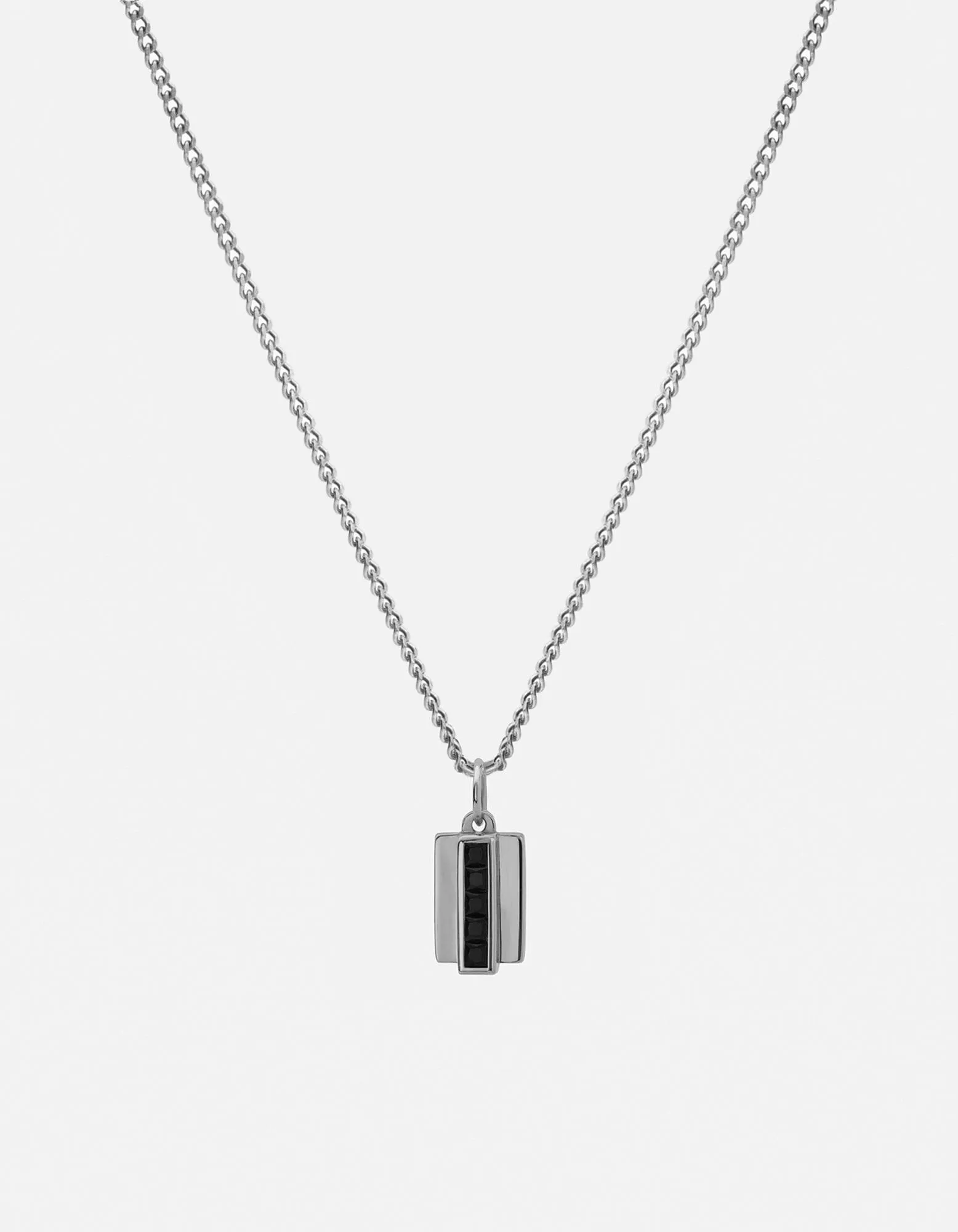 Vertigo Onyx Necklace, Sterling Silver