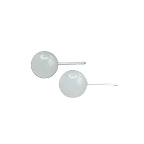 White Jade Sterling Silver Earrings from Fortune's Favor Collection